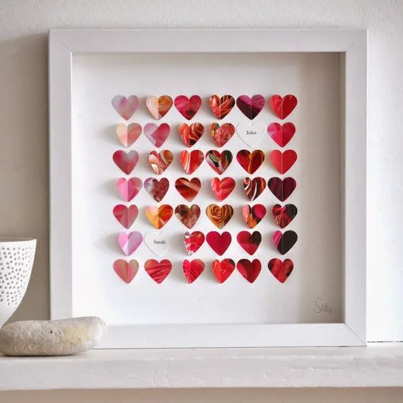 DECORACION FACIL: DIY.......CUADROS CON CORAZONES PARA SAN VALENTIN DECORACION FACIL: DIY.......CUADROS CON CORAZONES PARA SAN VALENTIN