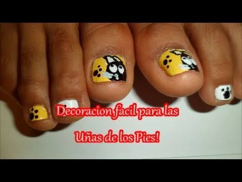 Decoracion facil de Uñas de los pies/Nail art decor - YouTube