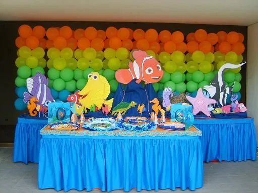 Decoración unas fiesta de buscando a nemo - Imagui