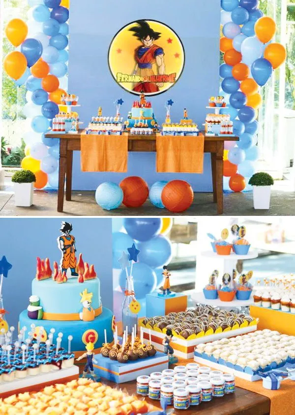 Decoración de Fiesta Infantil de Dragon Ball Z | Arcos con Globos ... Decoración de Fiesta Infantil de Dragon Ball Z | Arcos con Globos ...