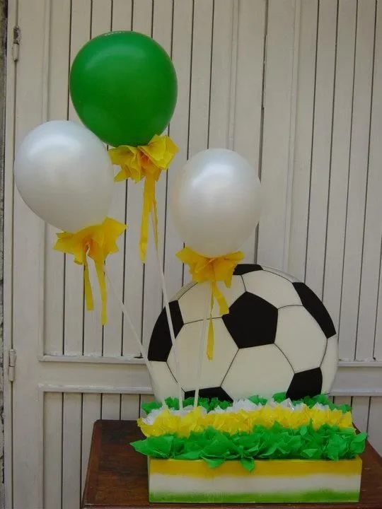 DECORACION DE FIESTA MOTIVO FÚTBOL. ( CHUPETERA ) | Cake | Pinterest