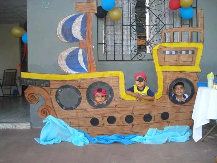 Decoración de fiesta pirata. barco pirata de cartón. | FIESTA ... Decoración de fiesta pirata. barco pirata de cartón. | FIESTA ...