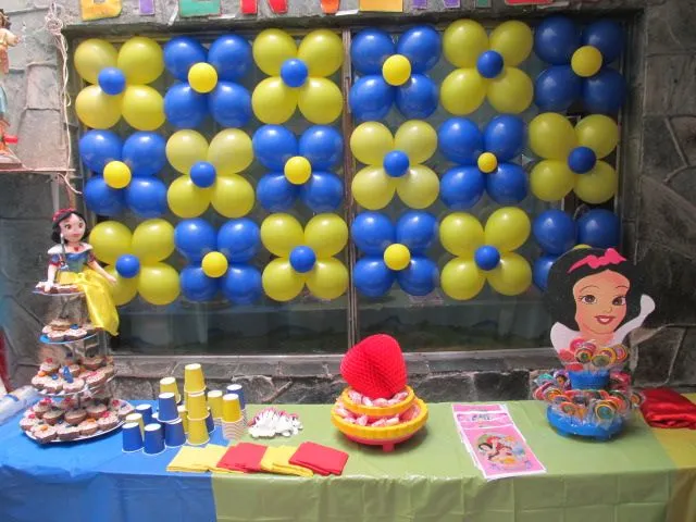 DECORACION FIESTA PRINCESA DISNEY BLANCA NIEVES | Decoracion ...