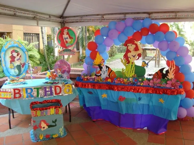 Decoración Fiesta Sirenita | the little Mermaid Decoration ... Decoración Fiesta Sirenita | the little Mermaid Decoration ...