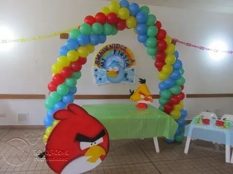 DECORACION FIESTA TEMATICA ANGRY BIRDS - YouTube