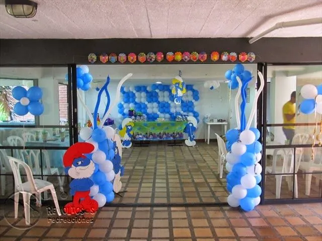 DECORACION FIESTA TEMATICA LOS PITUFOS|Recreacionistas Medellin ...