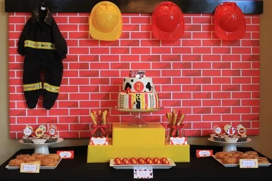 Decoración de Fiestas Infantiles de Bomberos - Firefighter ...