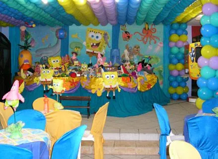 Decoración para fiestas con motivos de Bob Esponja | Fiesta101