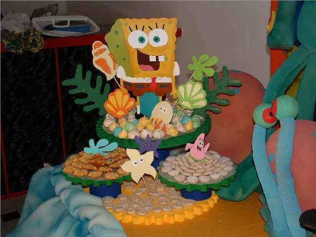 Decoración para fiestas con motivos de Bob Esponja | Fiesta101