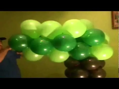 decoracion con globos como hacer un arbol - YouTube decoracion con globos como hacer un arbol - YouTube