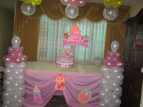 Decoración con globos para baby shower de niño - Imagui