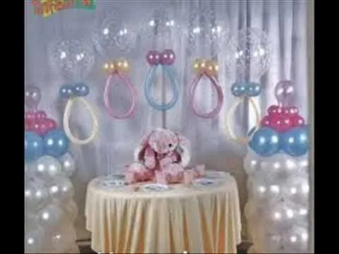 DECORACION CON GLOBOS PARA BABY SHOWER 1 - YouTube