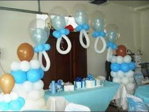 DECORACIÓN CON GLOBOS PARA BABY SHOWER - YouTube