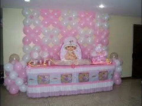 DECORACION CON GLOBOS PARA BABY SHOWER - YouTube