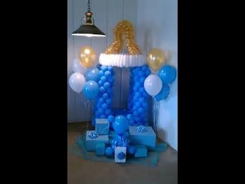 DECORACIÓN CON GLOBOS PARA BABY SHOWER - YouTube