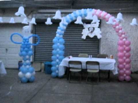 Decoracion Con Globos Bautizo De NiÑa y NiÑo - YouTube Decoracion Con Globos Bautizo De NiÑa y NiÑo - YouTube