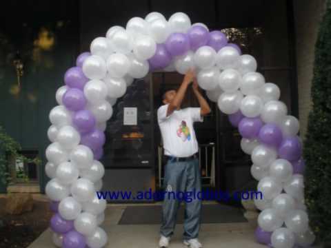 Decoracion con globos para boda - YouTube