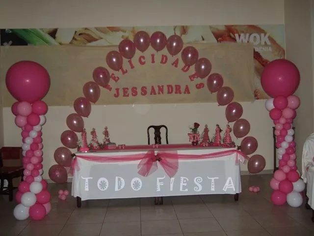 Decoración con globos de Todo Fiesta: DECORACION PARA 15 AÑOS Decoración con globos de Todo Fiesta: DECORACION PARA 15 AÑOS