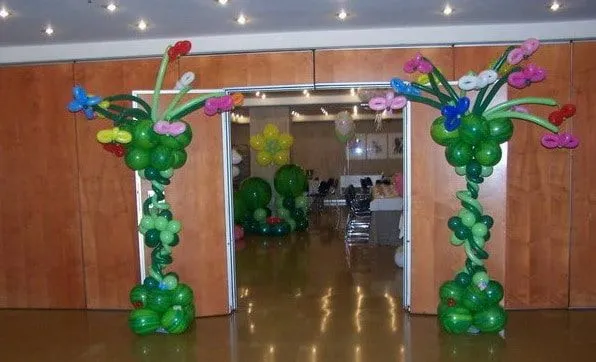 Decoración con Globos para Fiestas Infantiles. Salones y jardines ...