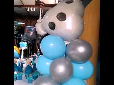 Decoracion con globos frozen - YouTube