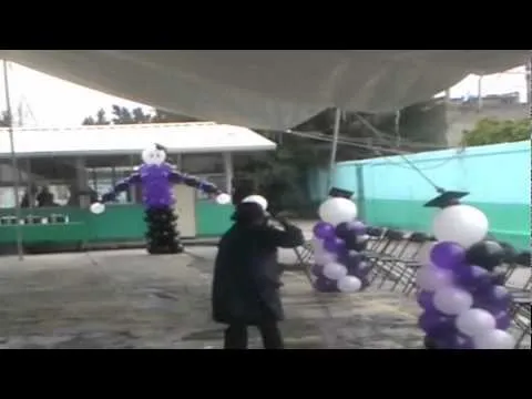 decoracion con globos GRADUACION - YouTube