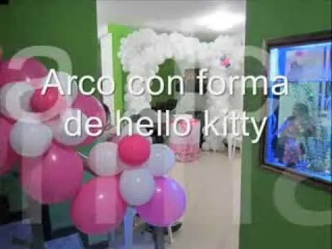 Decoración con globos - Hello Kitty - YouTube Decoración con globos - Hello Kitty - YouTube