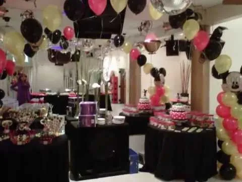 Decoración de globos de Minnie para cumpleaños - Imagui