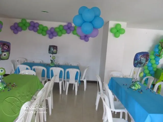 DECORACION CON GLOBOS MONSTER INC MEDELLIN |Fiestas infantiles y ...