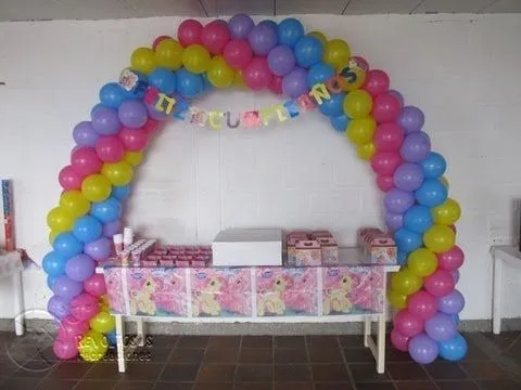 DECORACION CON GLOBOS MY LITTLE PONY - PEQUEÑO PONY - YouTube