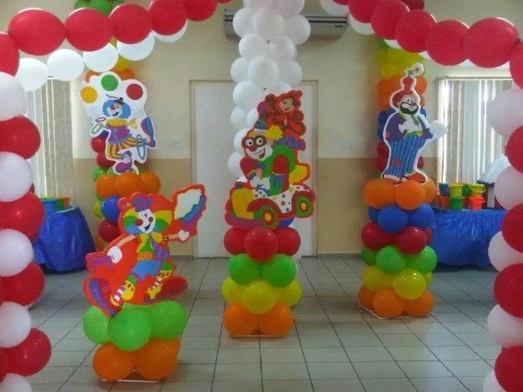 Decoración fiesta de payasos - Imagui