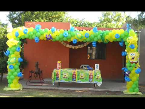 DECORACION CON GLOBOS - YouTube