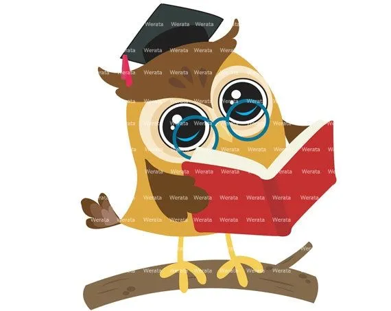 Decoración de graduación buhos Clipart Clip Art búho por Werata Decoración de graduación buhos Clipart Clip Art búho por Werata