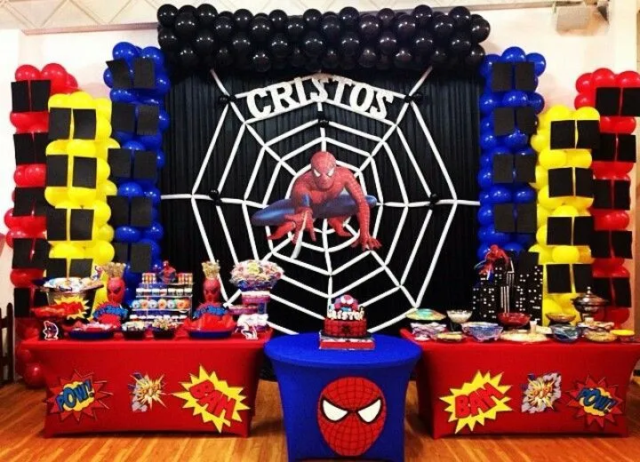 Decoración del hombre araña!!! | cumple ben | Pinterest Decoración del hombre araña!!! | cumple ben | Pinterest