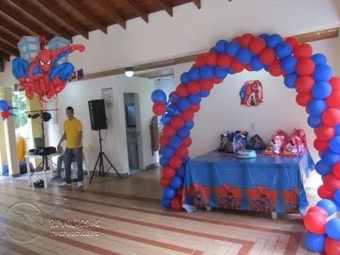 DECORACION DEL HOMBRE ARAÑA FIESTAS INFANTILES - YouTube