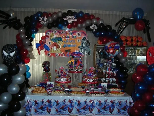 Decoraciónes de globos del hombre araña - Imagui