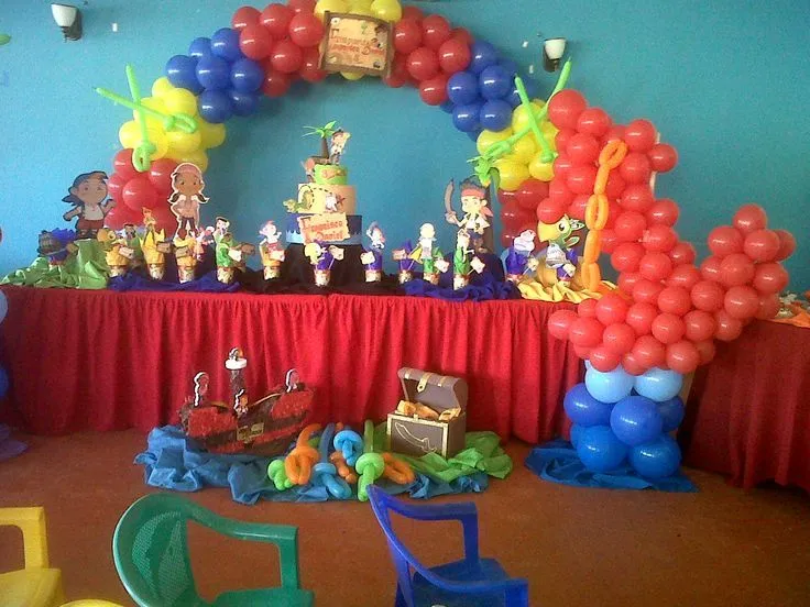 DECORACION DE JAKE EL PIRATA | IDEAS FIESTAS INFANTILES | Pinterest