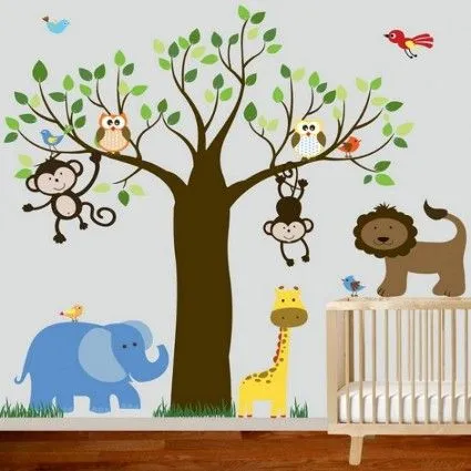 Decoración de jungla para habitaciones infantiles - Decoracion ... Decoración de jungla para habitaciones infantiles - Decoracion ...