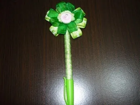 Decoracion de lapiceros con cintas paso a paso No.023 Manualidades ... Decoracion de lapiceros con cintas paso a paso No.023 Manualidades ...