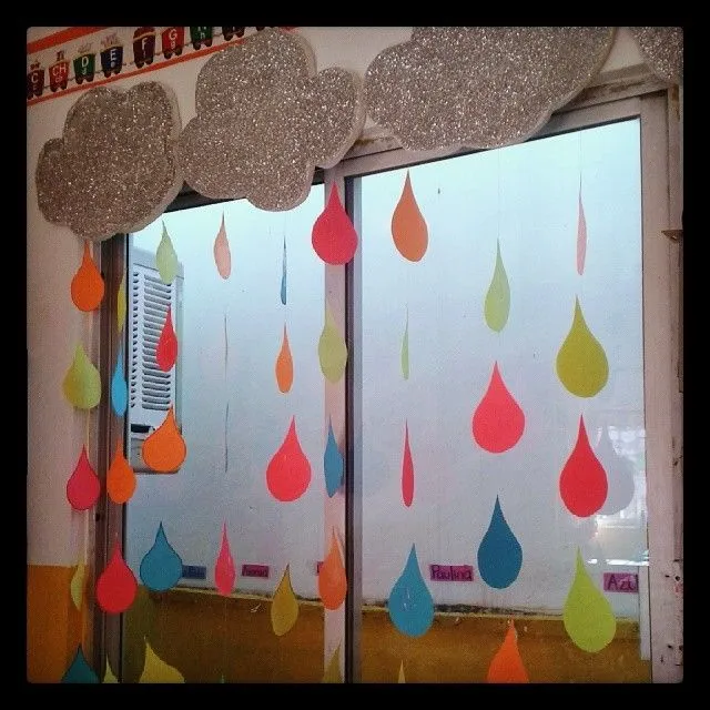 DECORACION DE LLUVIA PARA EL SALON DE KINDER. :) I LOVE IT ... DECORACION DE LLUVIA PARA EL SALON DE KINDER. :) I LOVE IT ...