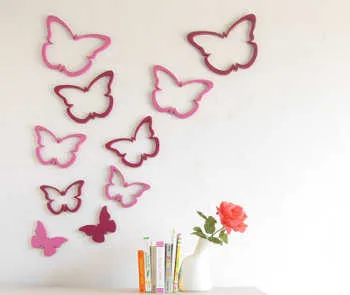 Decoración de mariposas y flores para paredes | Chica de 15 Decoración de mariposas y flores para paredes | Chica de 15
