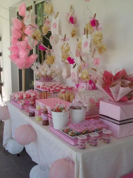 Como hacer una mesa de dulces para baby shower - Imagui