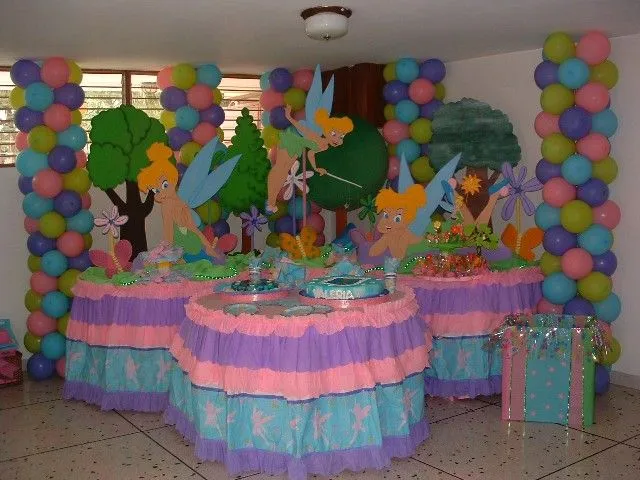 Decoración de mesa Tinkerbell - Imagui