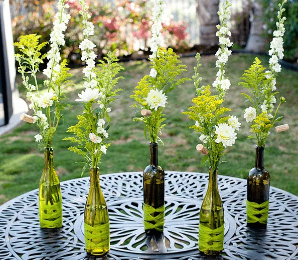 la decoración de mis mesas: Centros de mesa con botellas de vino (II) la decoración de mis mesas: Centros de mesa con botellas de vino (II)