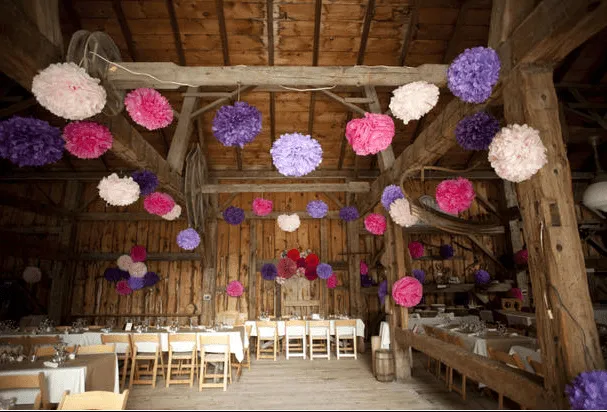 la decoración de mis mesas: Decoración para comuniones: Pompones ... la decoración de mis mesas: Decoración para comuniones: Pompones ...