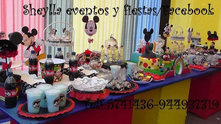 Decoración de Mickey Mouse, bebe, Bocaditos personalizados ...