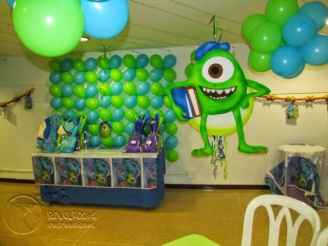 DECORACION MONSTER UNIVERSITY FIESTAS INFANTILES |Fiestas ...