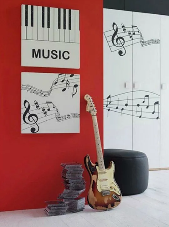 Decoración Música para dormitorios juveniles | Decoideas.Net Decoración Música para dormitorios juveniles | Decoideas.Net