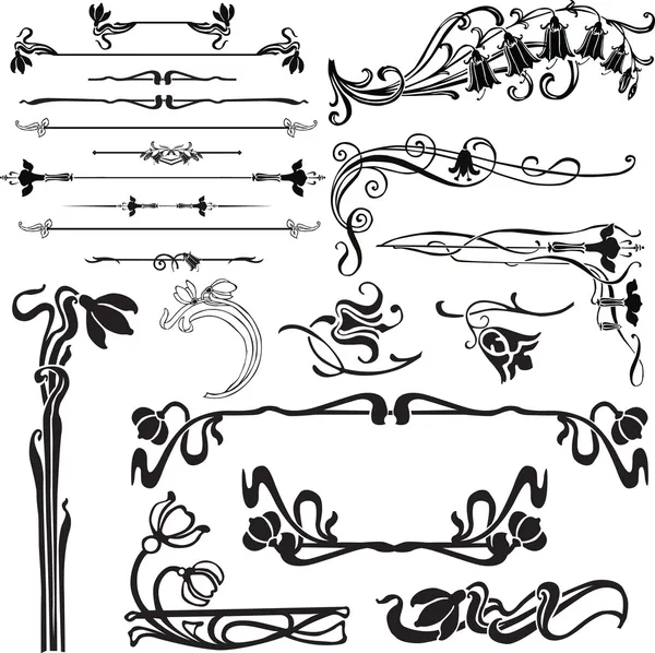 Decoración para las páginas con las campanas — Vector stock ... Decoración para las páginas con las campanas — Vector stock ...