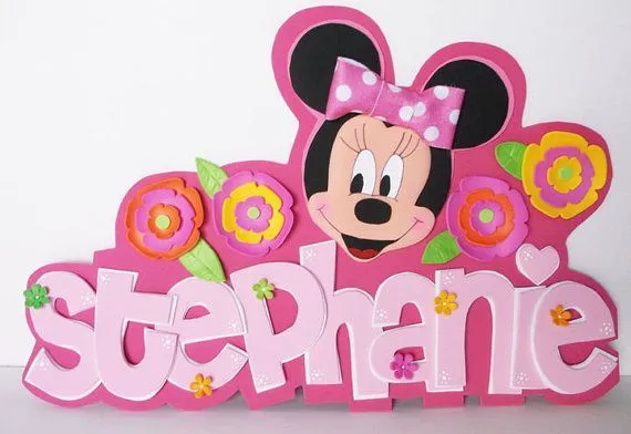 Decoración de la pared de la espuma 3D Minnie por FofuchasDolls ... Decoración de la pared de la espuma 3D Minnie por FofuchasDolls ...