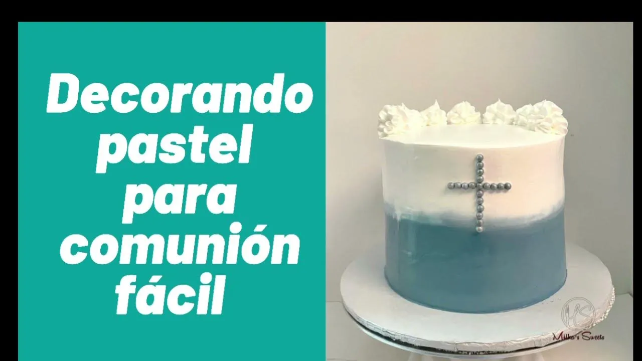 Decoración de pastel para Comunión fácil - YouTube Decoración de pastel para Comunión fácil - YouTube